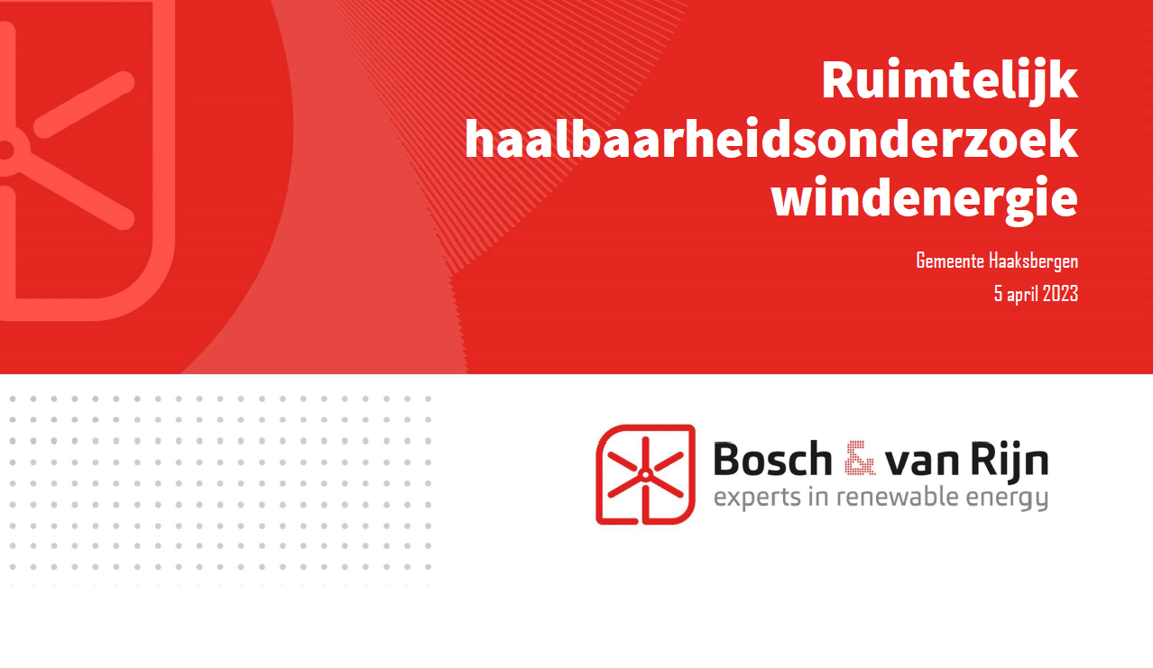Ruimtelijk Haalbaarheidsonderzoek Windenergie